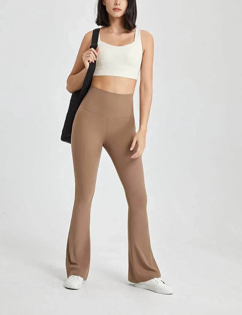 Cross Back Yoga Flare Leggings -