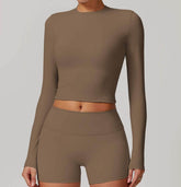 Tight Long Sleeve Cropped T-shirt