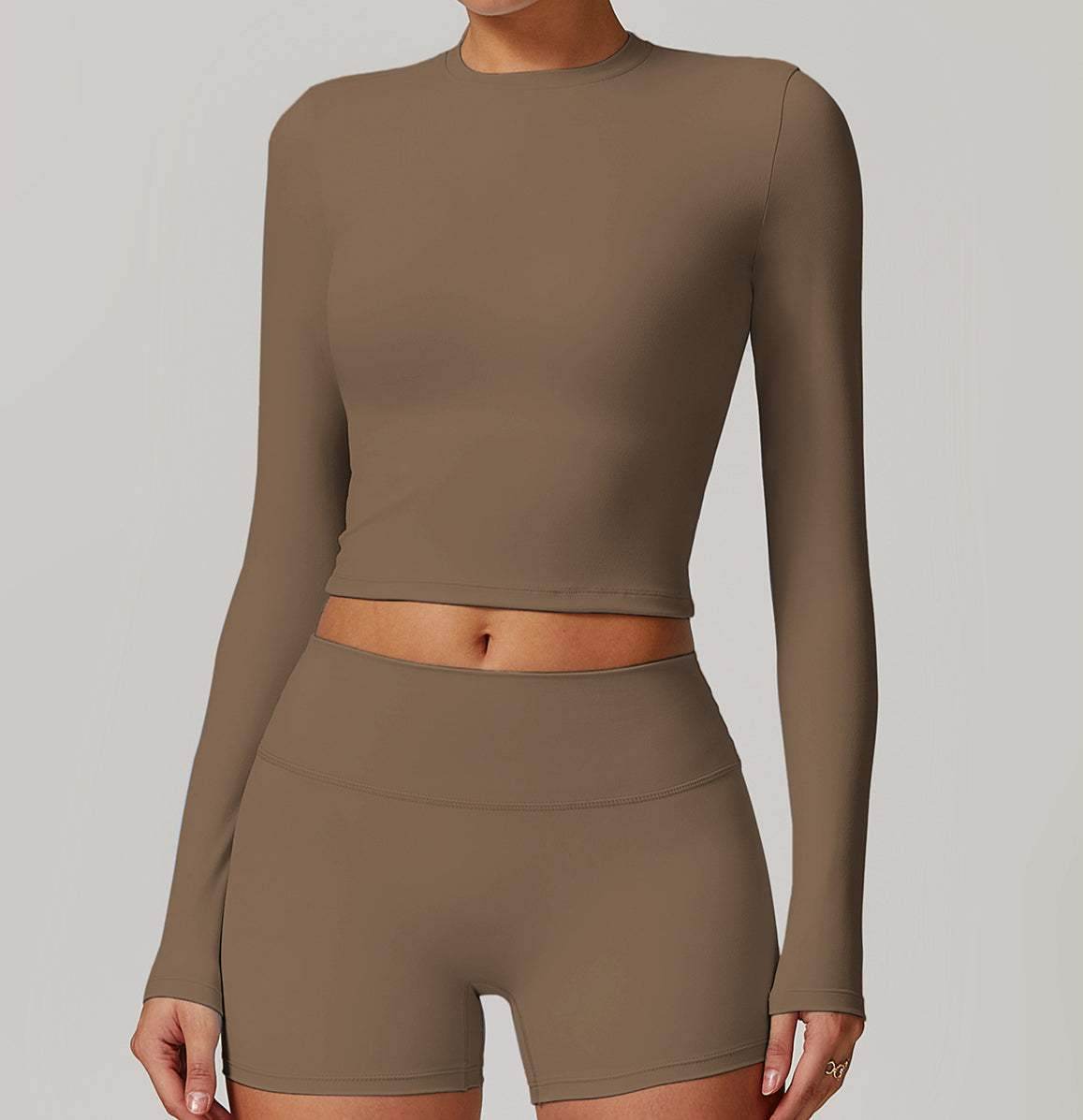 Tight Long Sleeve Cropped T-shirt