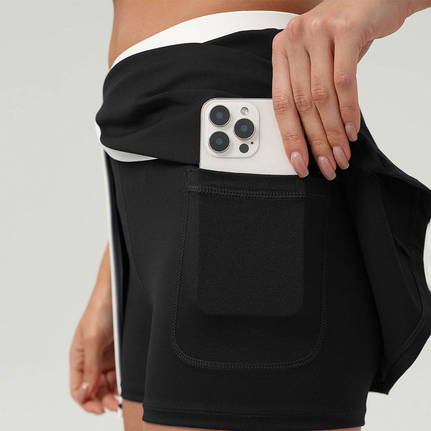 Color Block Mini Tennis Skirts with Skort