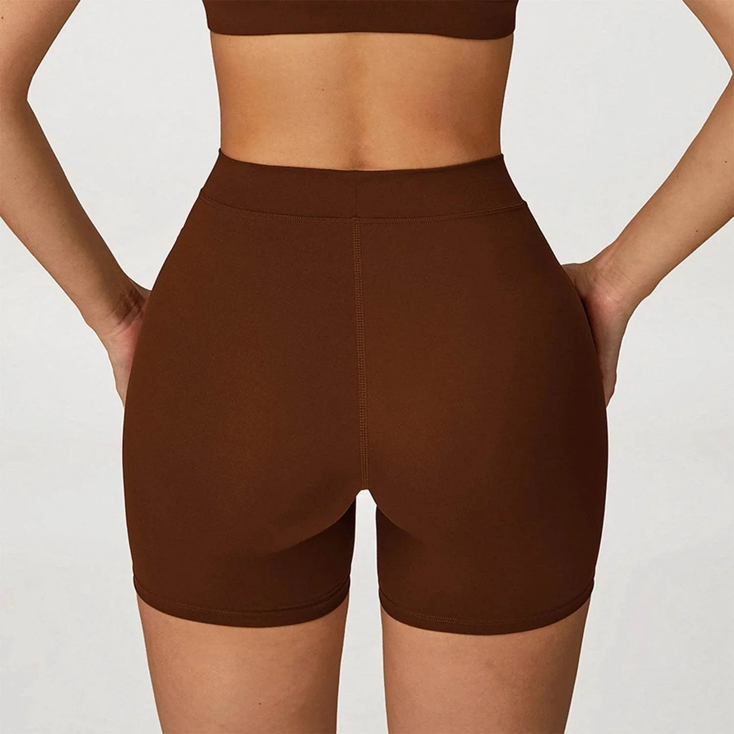 No Front Seam High Waist Yoga Shorts -