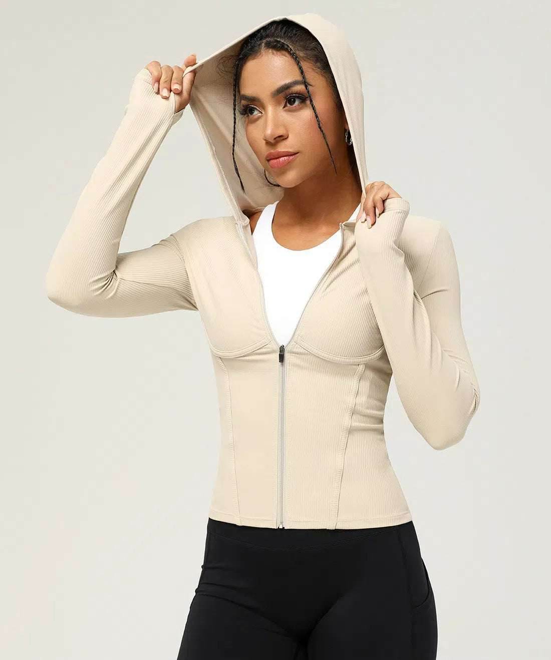 Slim Fit Long Sleeve Sports Coat With Hooded