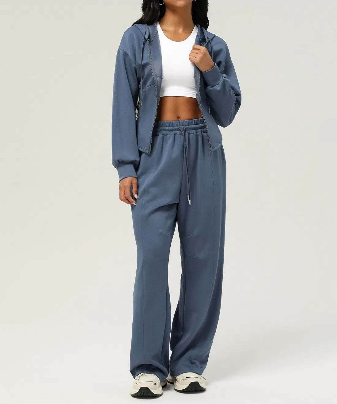 Casual Sportswear Sets with Hooded Sweatshirt and Pant