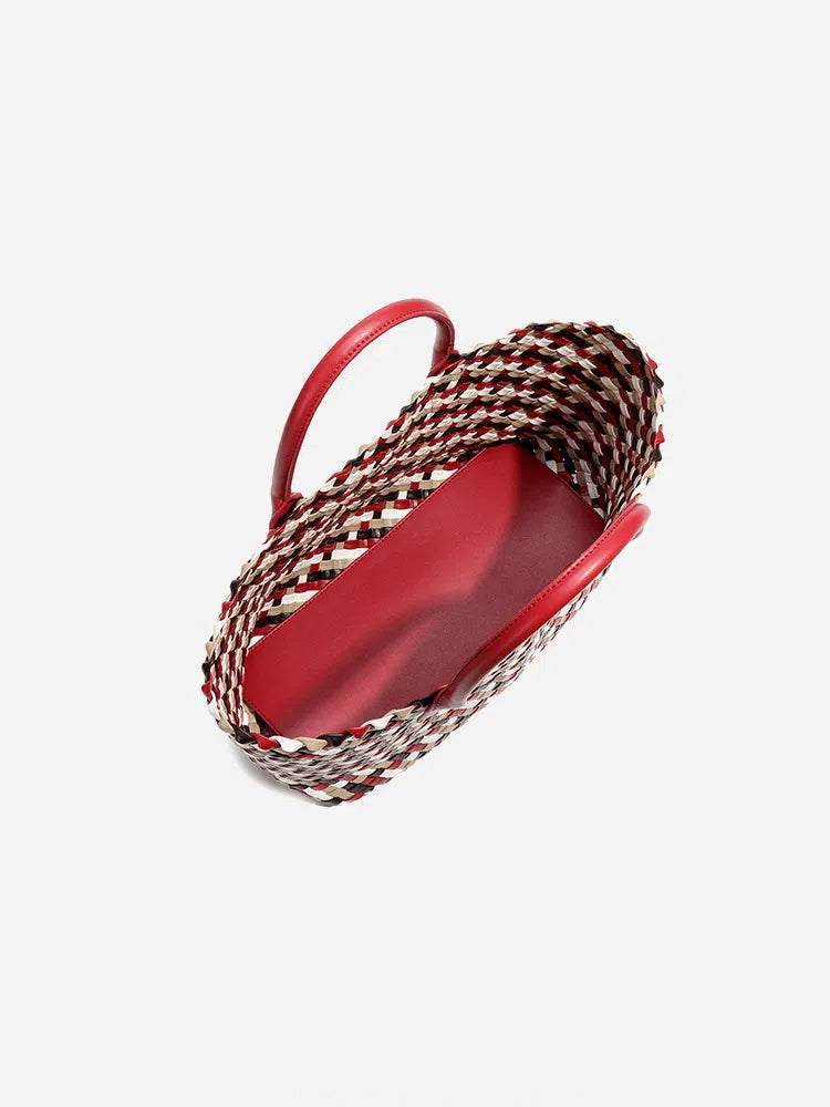 Multicolor Handmade Woven Tote Bag