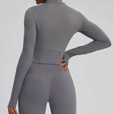 Long Sleeve Half Zip Yoga Jacket with Pocket