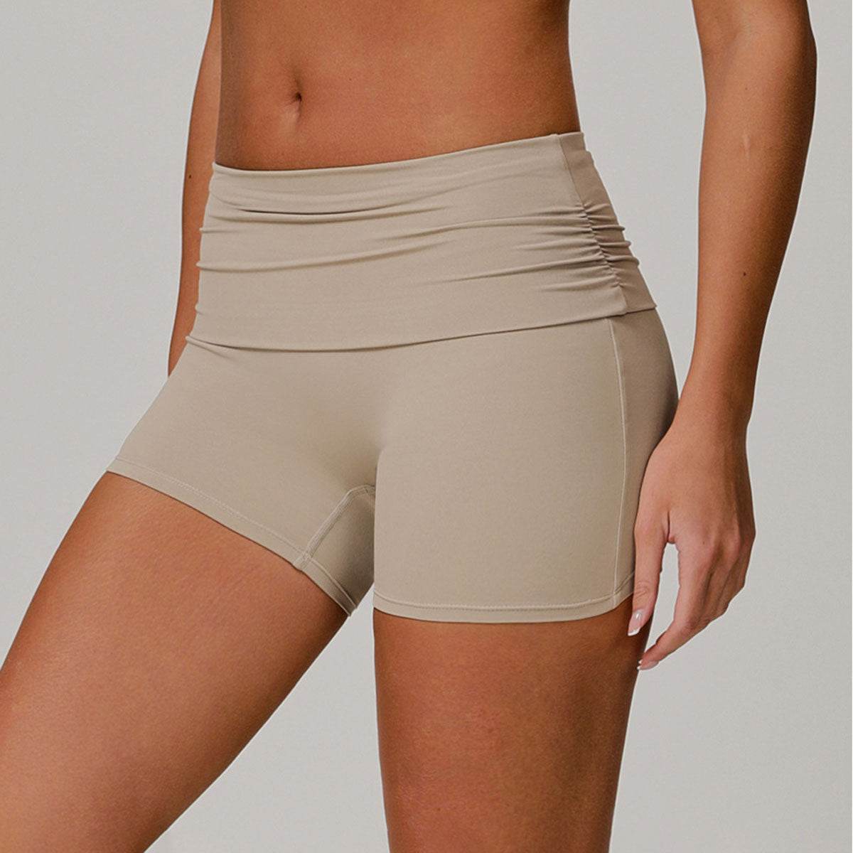 Flip Fold High Waist Tummy Yoga Shorts