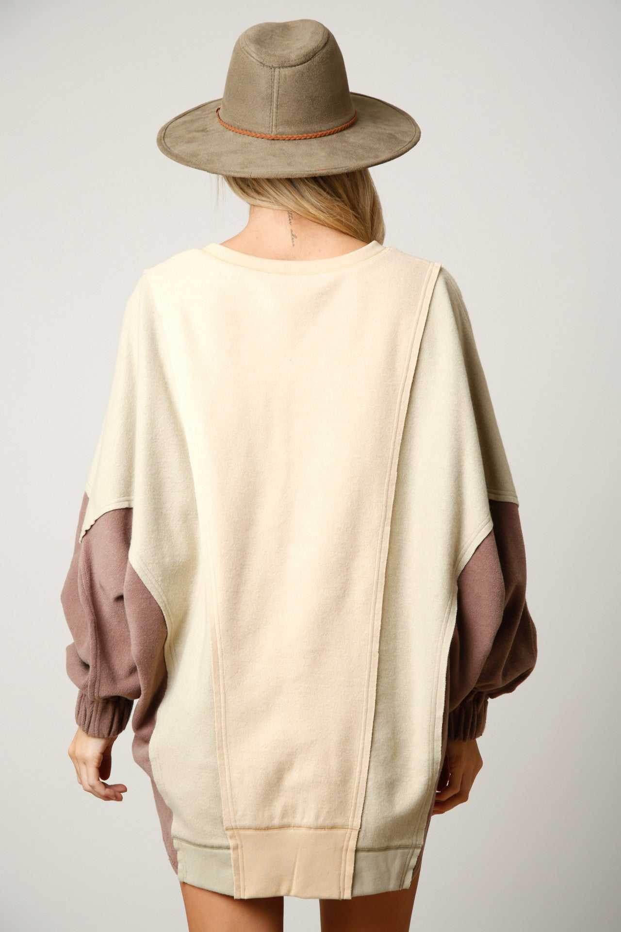Color Block Oversized Sweatshirt