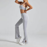 High Waist No Front Seam Sports Flared Pant