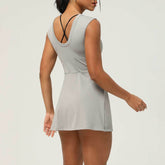 Athletic Sleeveless Dress With Built-in Short