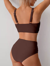 High Waisted Tummy Control Ruched Bikini Sets