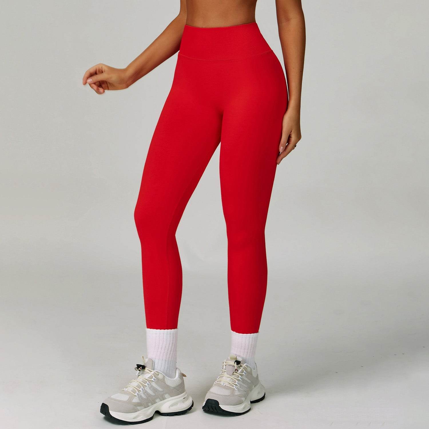 V Back High Waist Biker Legging