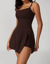 Square Neck Tennis Dress with Short