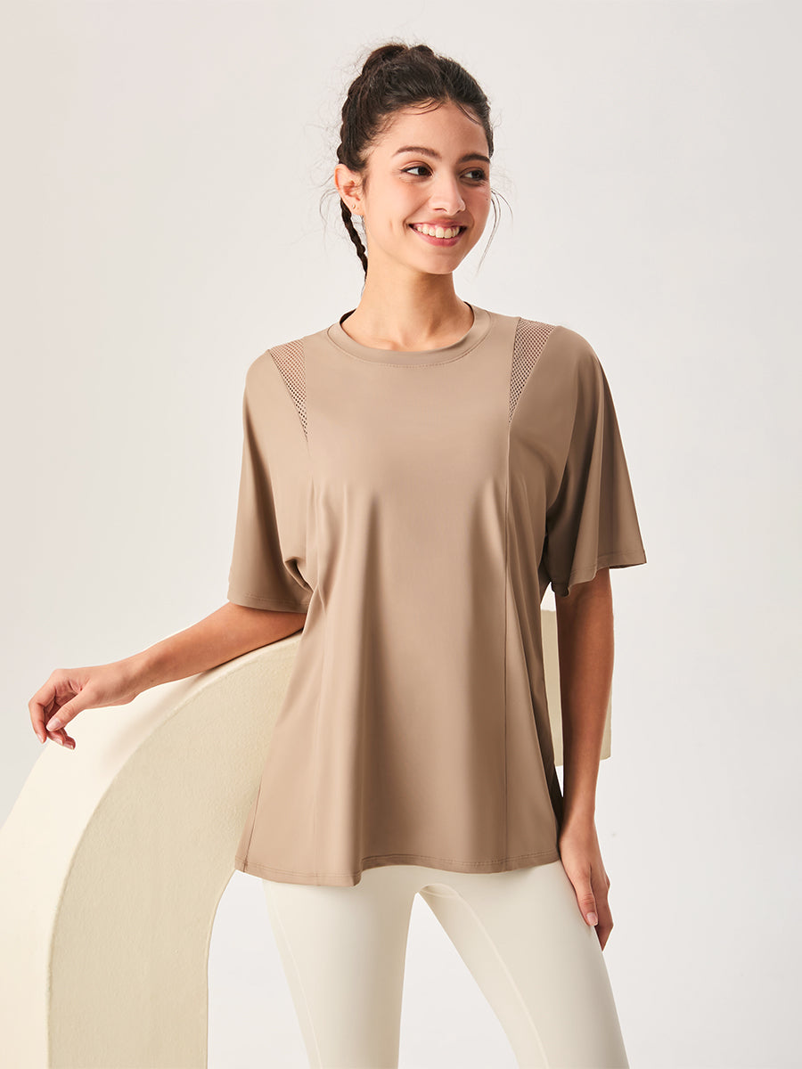 Mesh Short Sleeved Sports Loose T-Shirt