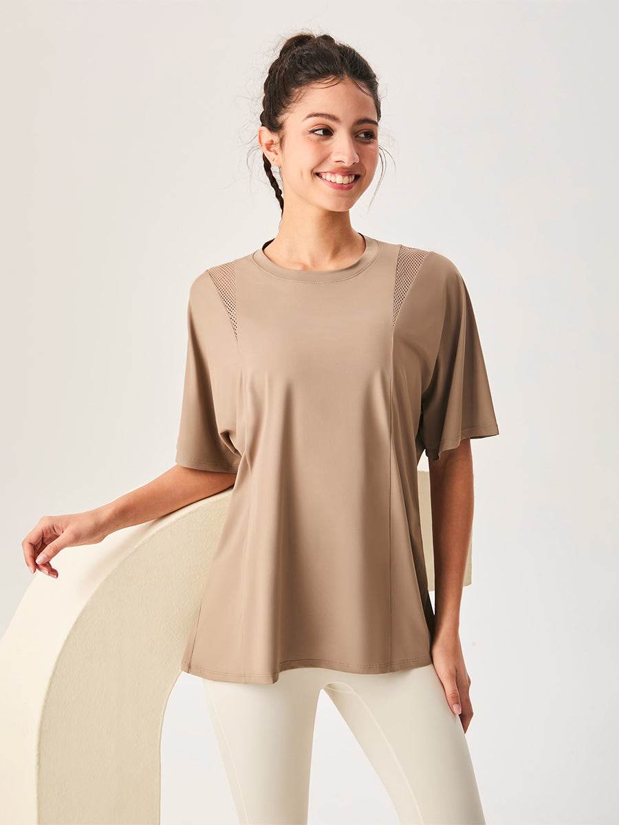 Mesh Short Sleeved Sports Loose T-Shirt