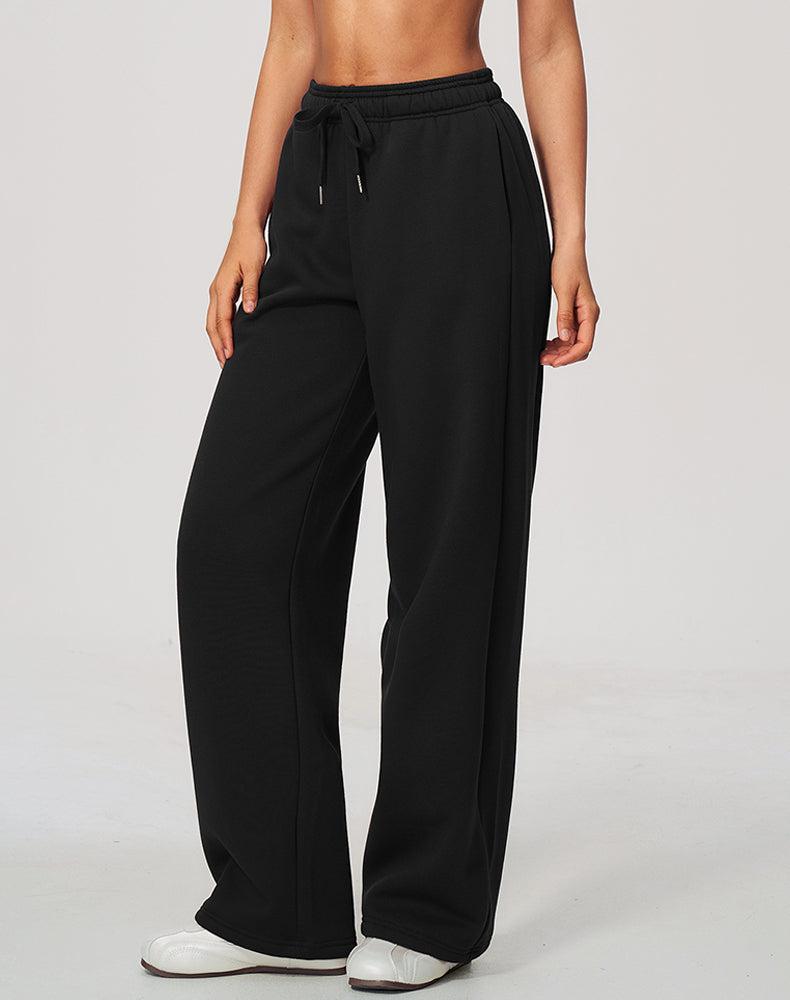 Wide Leg Fleece Running Sweatpant with Pockets