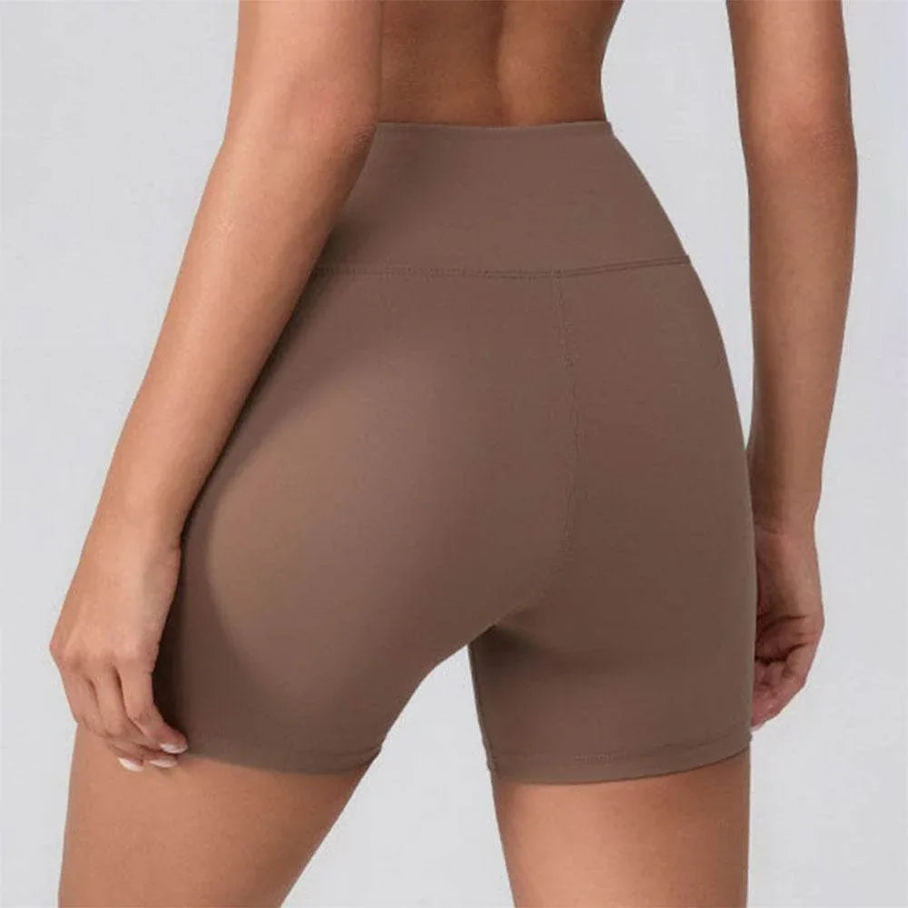 High Waist Tummy Control Hollow Out Yoga Shorts -