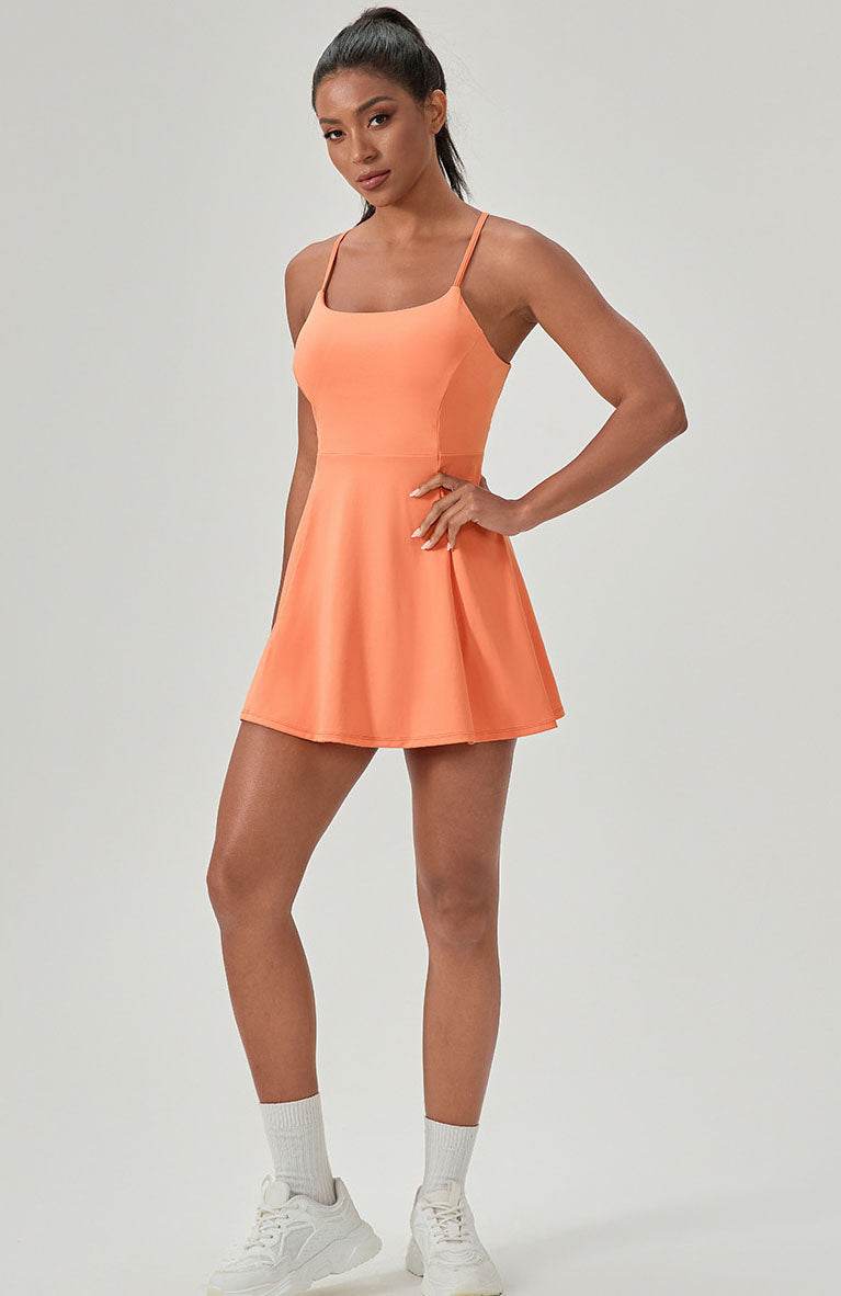 One Piece Tennis Dress with Chest Pad -