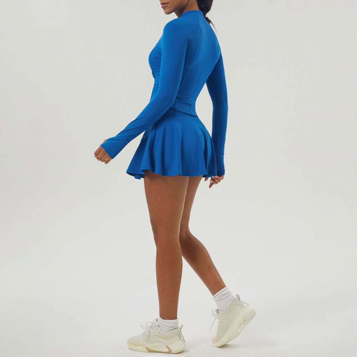 Sports Tennis Dress Set With Jacket and Skirt