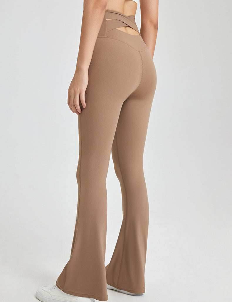 Cross Back Yoga Flare Leggings