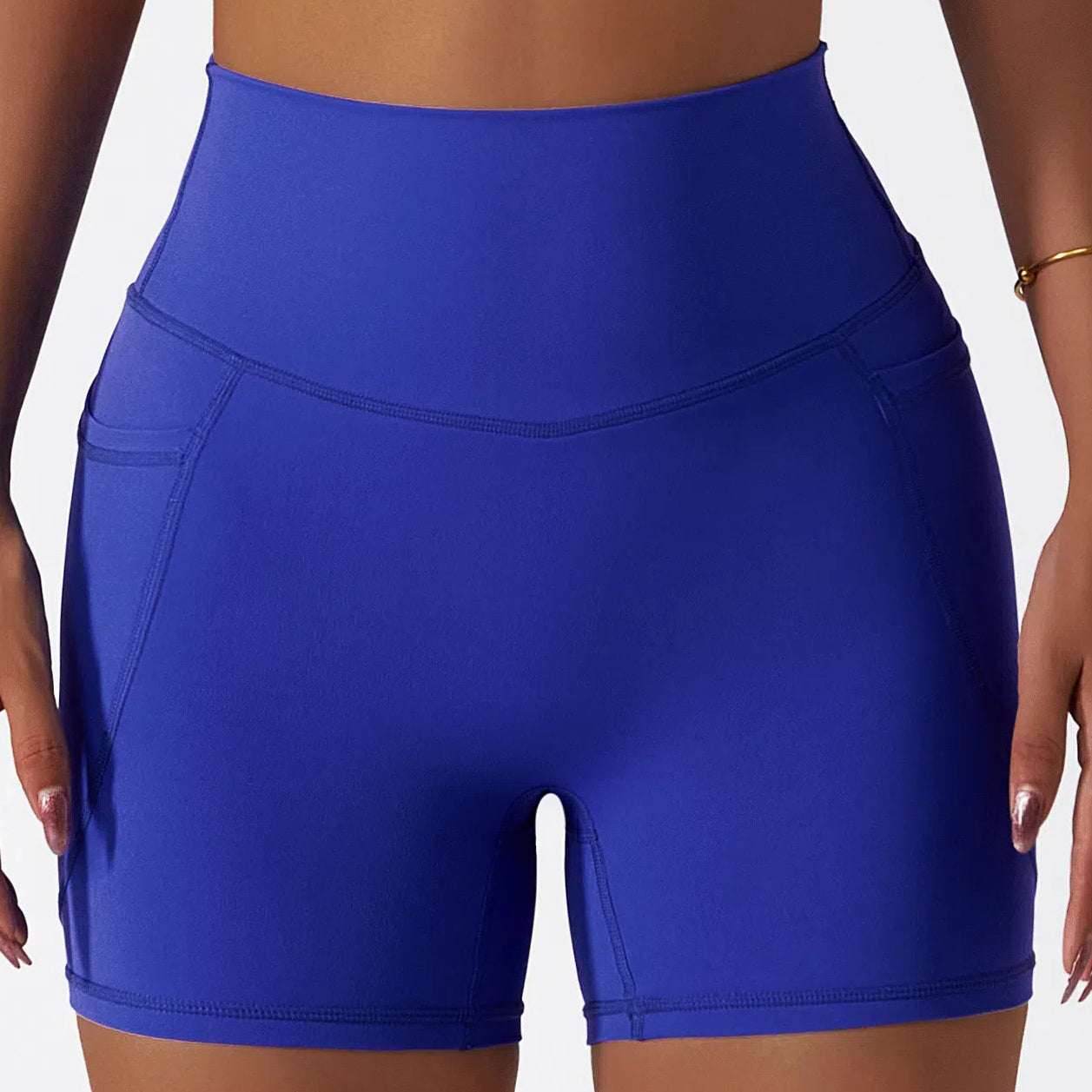 Solid High Waist Yoga Short