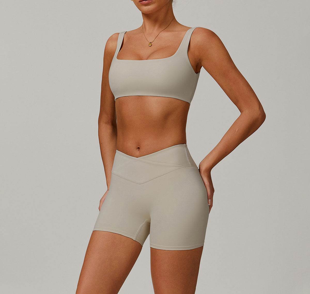 Square Neck Sports Bras Athletic Tops