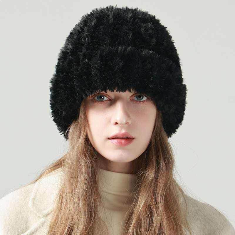 Soft Fuzzy Knitted Warm Beanie Hat