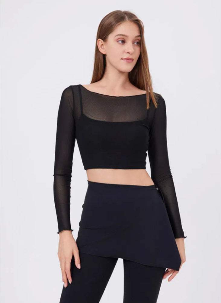 Long Sleeve Mesh Sports T-Shirt | Ideal for Workouts and Casual Wear