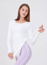 Split Drawstring Yoga T-Shirts