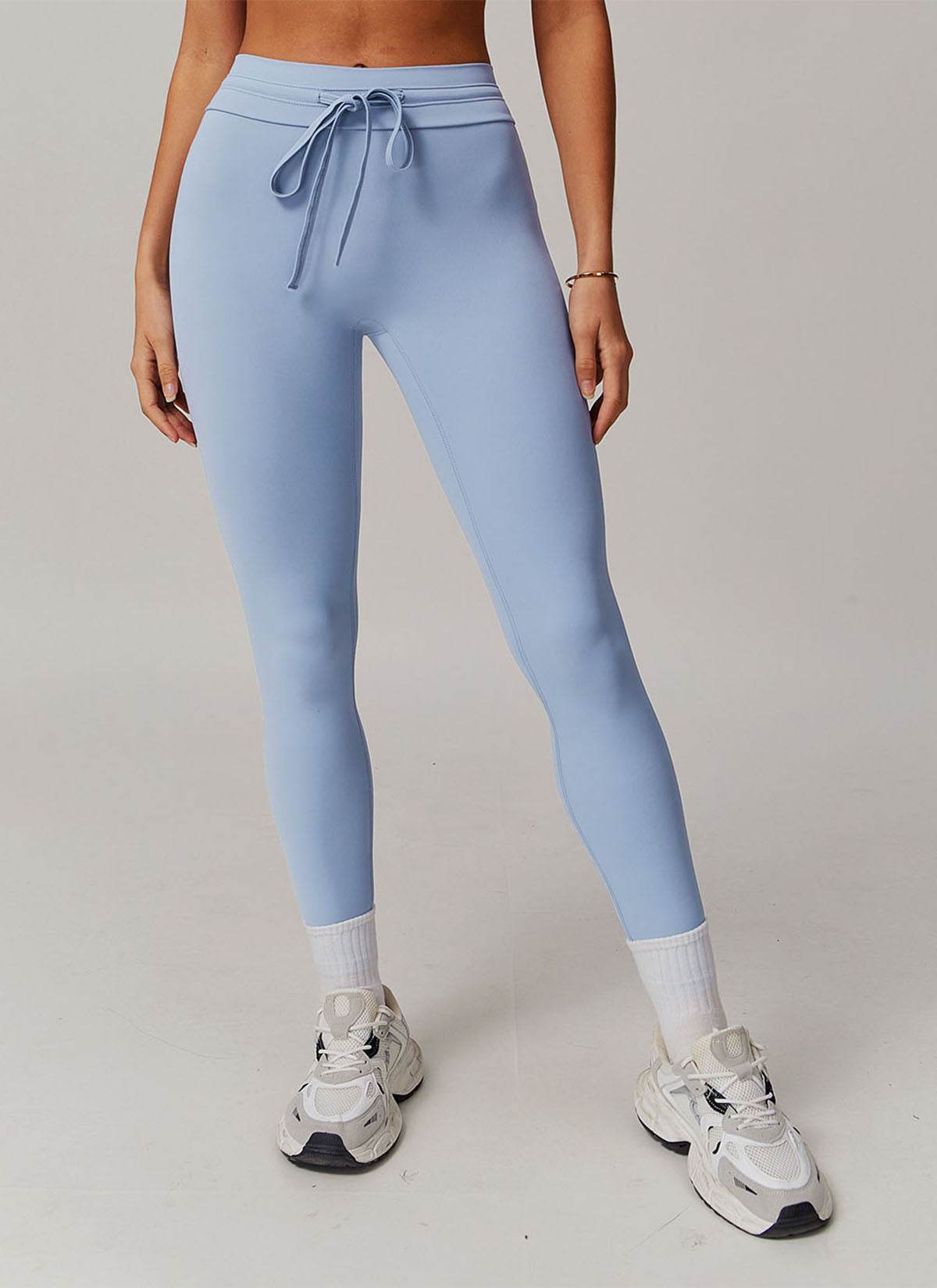 High Waist Drawstring Yoga Leggings