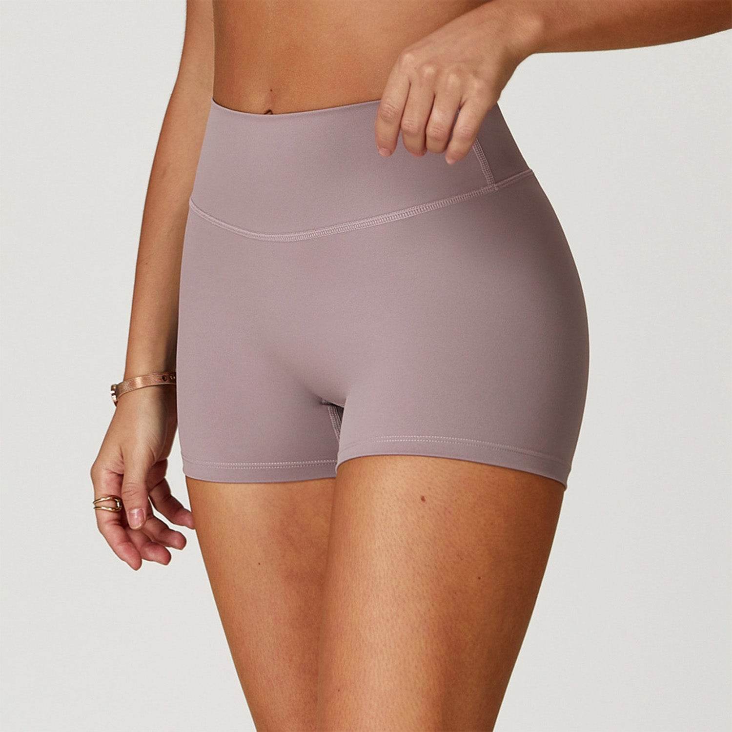 No Front Seam High Waist Biker Shorts