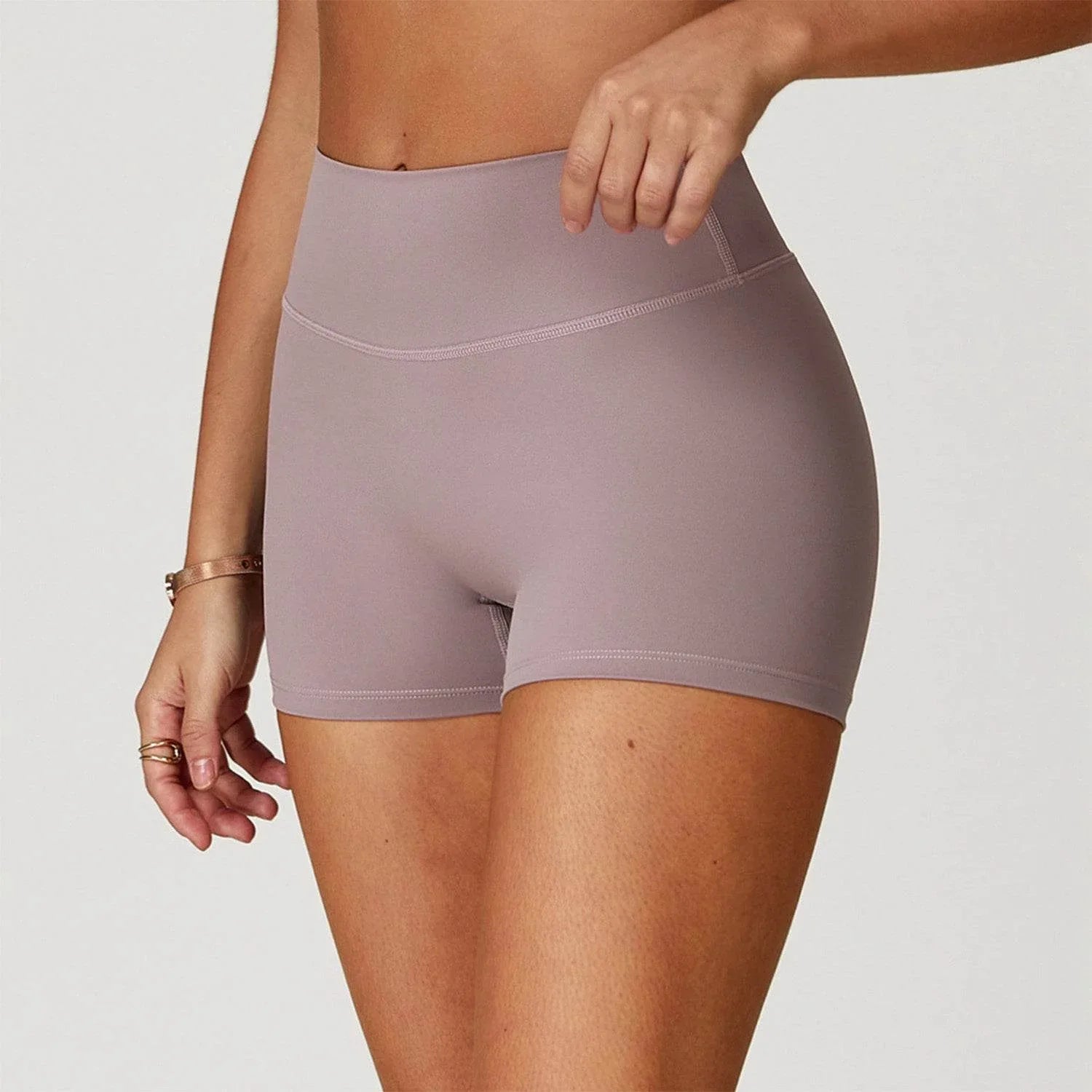 No Front Seam High Waist Biker Shorts -