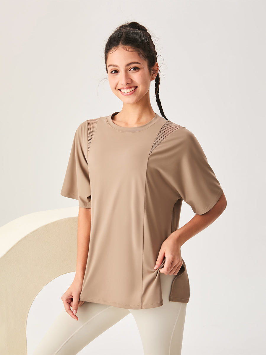 Mesh Short Sleeved Sports Loose T-Shirt