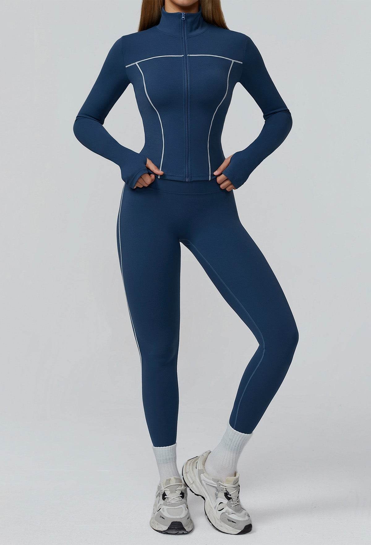 Athletic Wear with Cropped Jacket and Legging