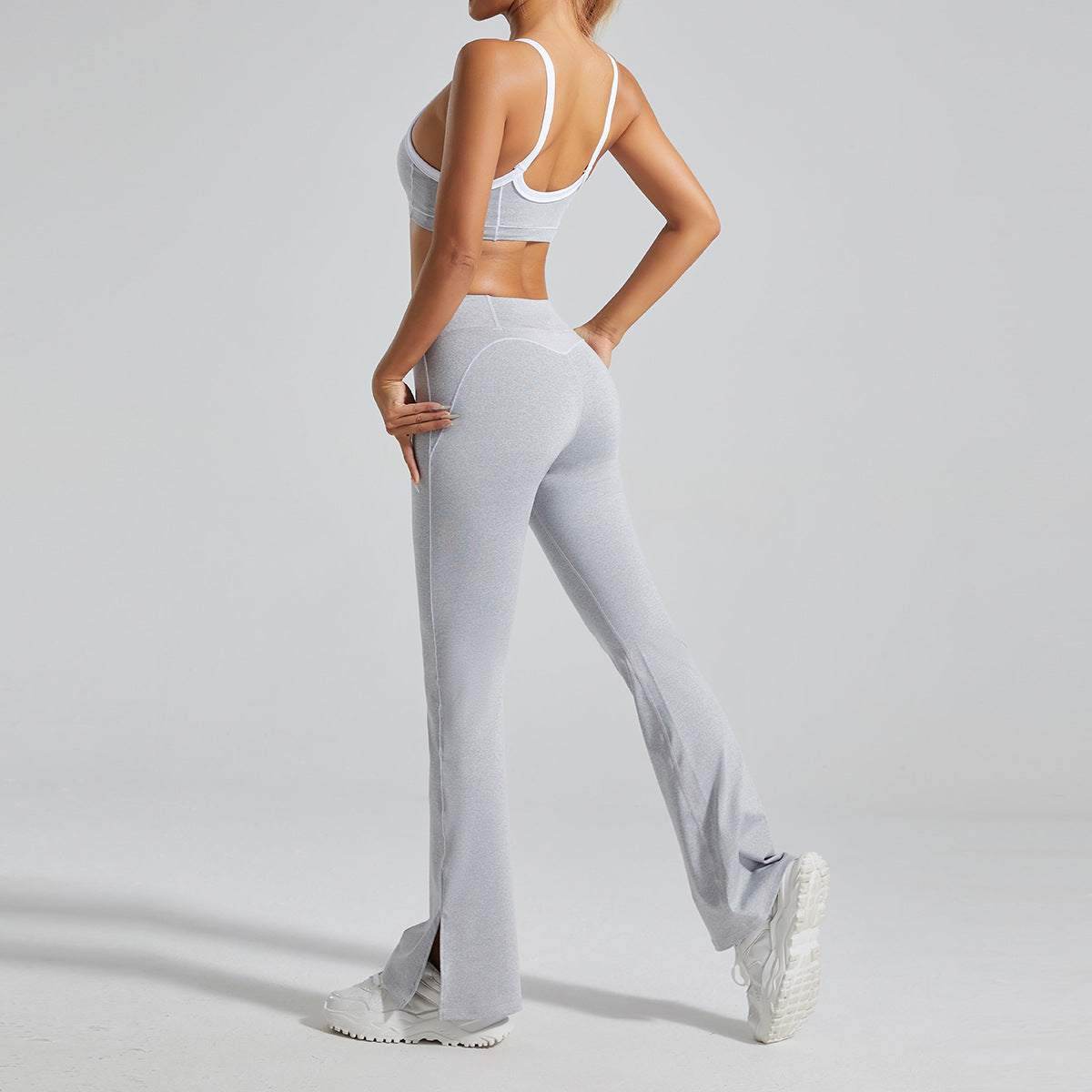 High Waist No Front Seam Sports Flared Pant