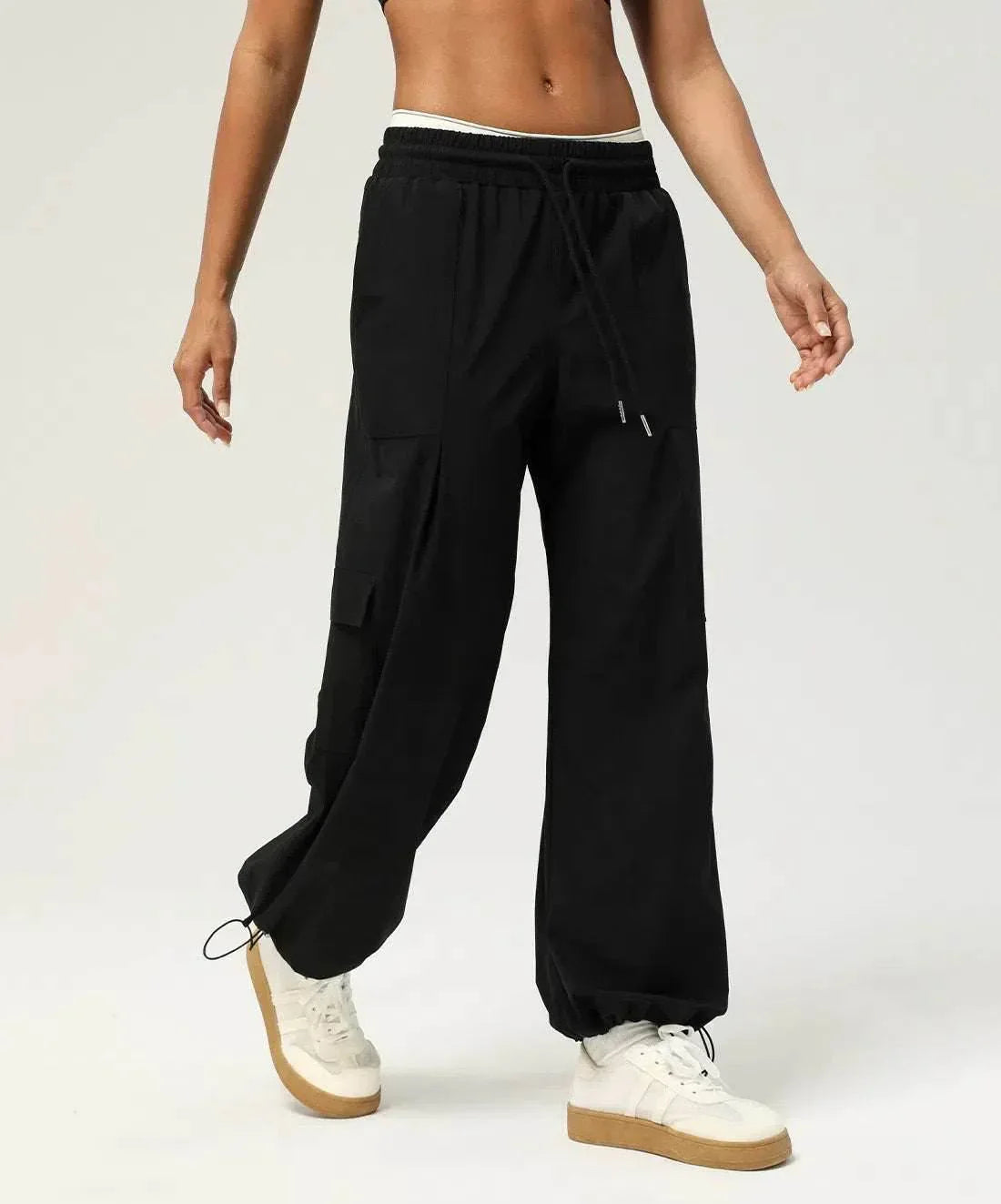 High Waist Casual Jogger Pants With Pockets -