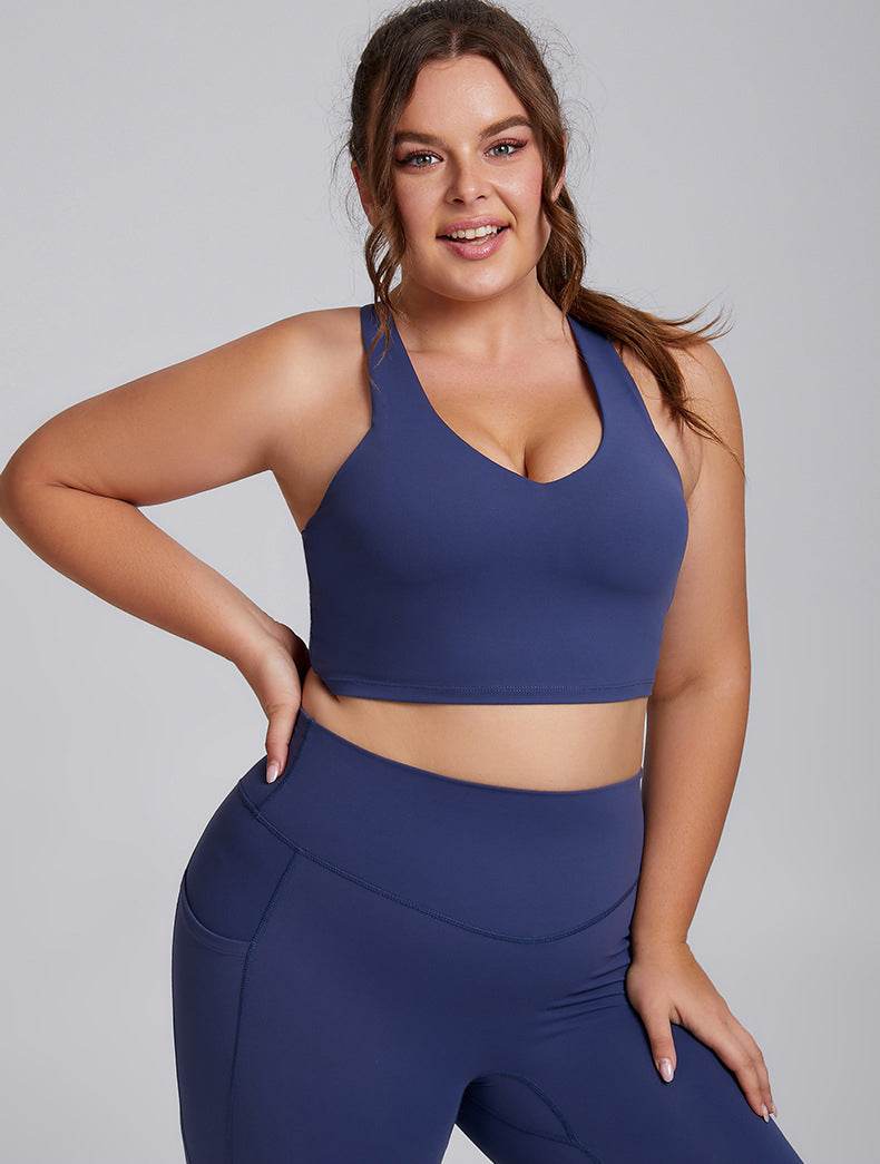 Wide Strap X Back Sports Bra