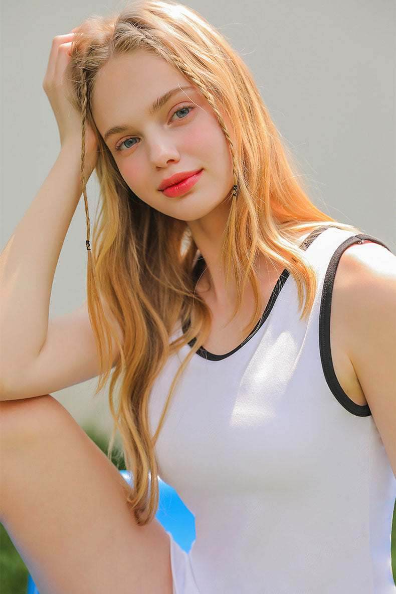 One Piece Sleeveless Tennis Dress With Pad -