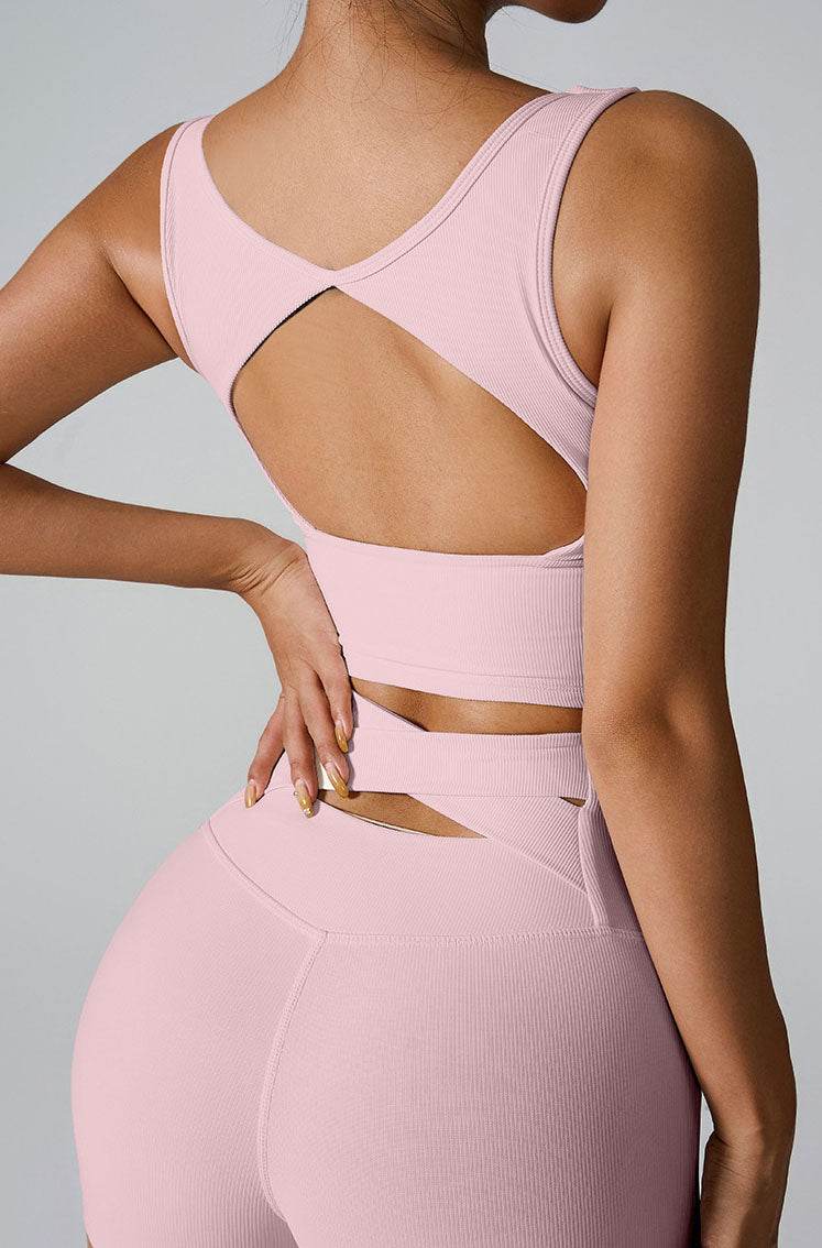 Sleeveless Square Neck Workout Yoga Training Crop Tank Top