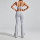 High Waist No Front Seam Sports Flared Pant