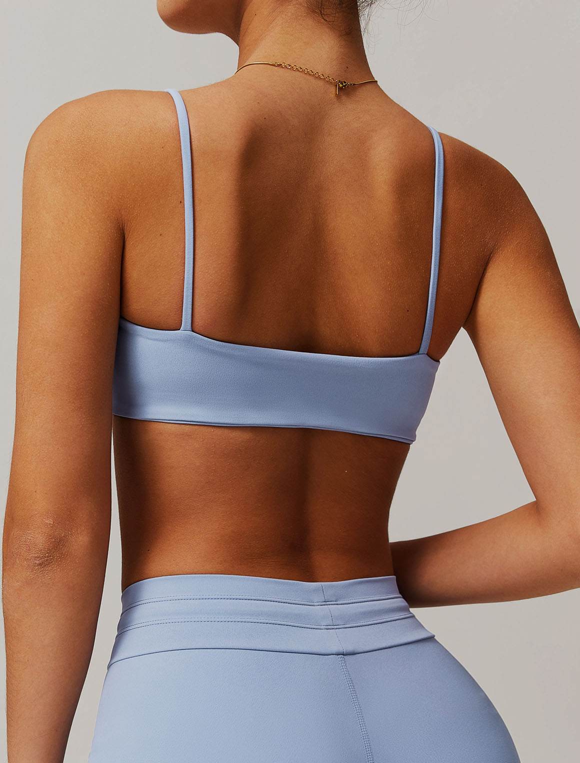 Thin Strap Square Collar Yoga Bra