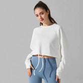 Cropped Loose Workout Sweatshirt