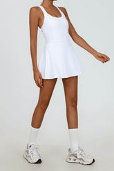 Cross Back Tennis Dress with Built Shorts