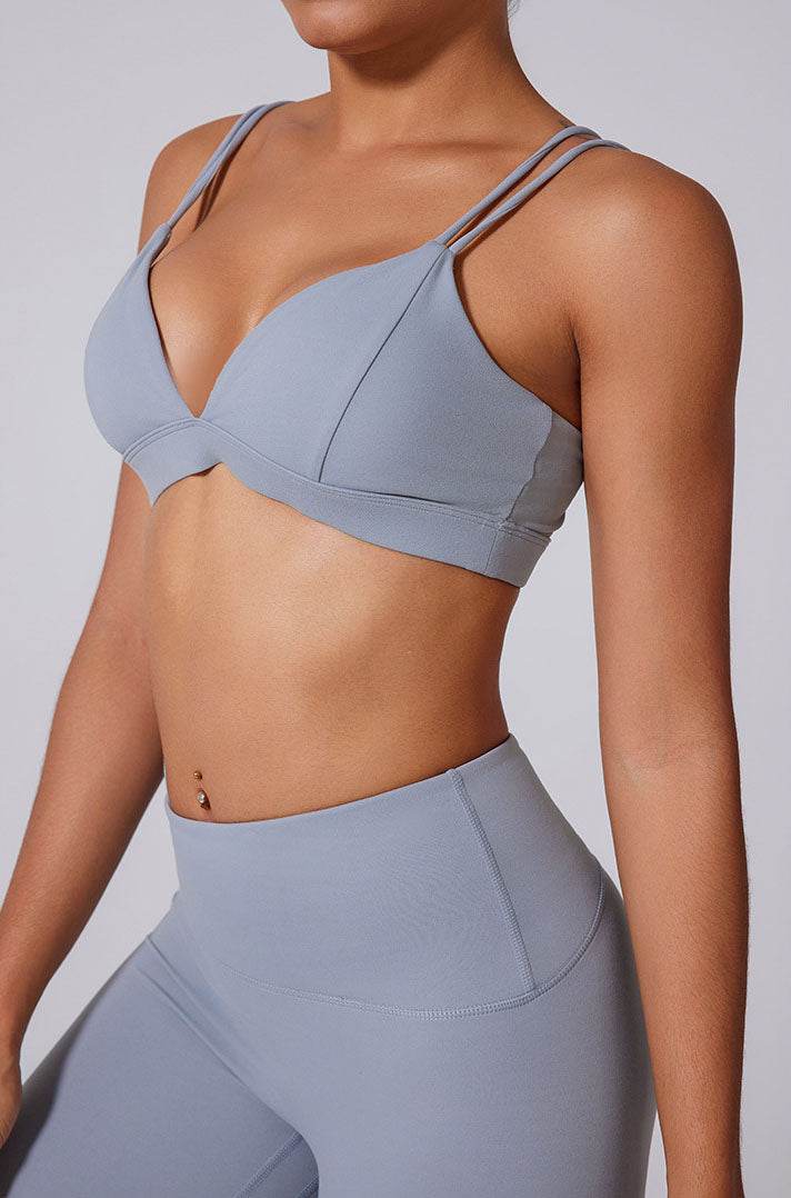 Triangle Cups Cross Back Sports Bra