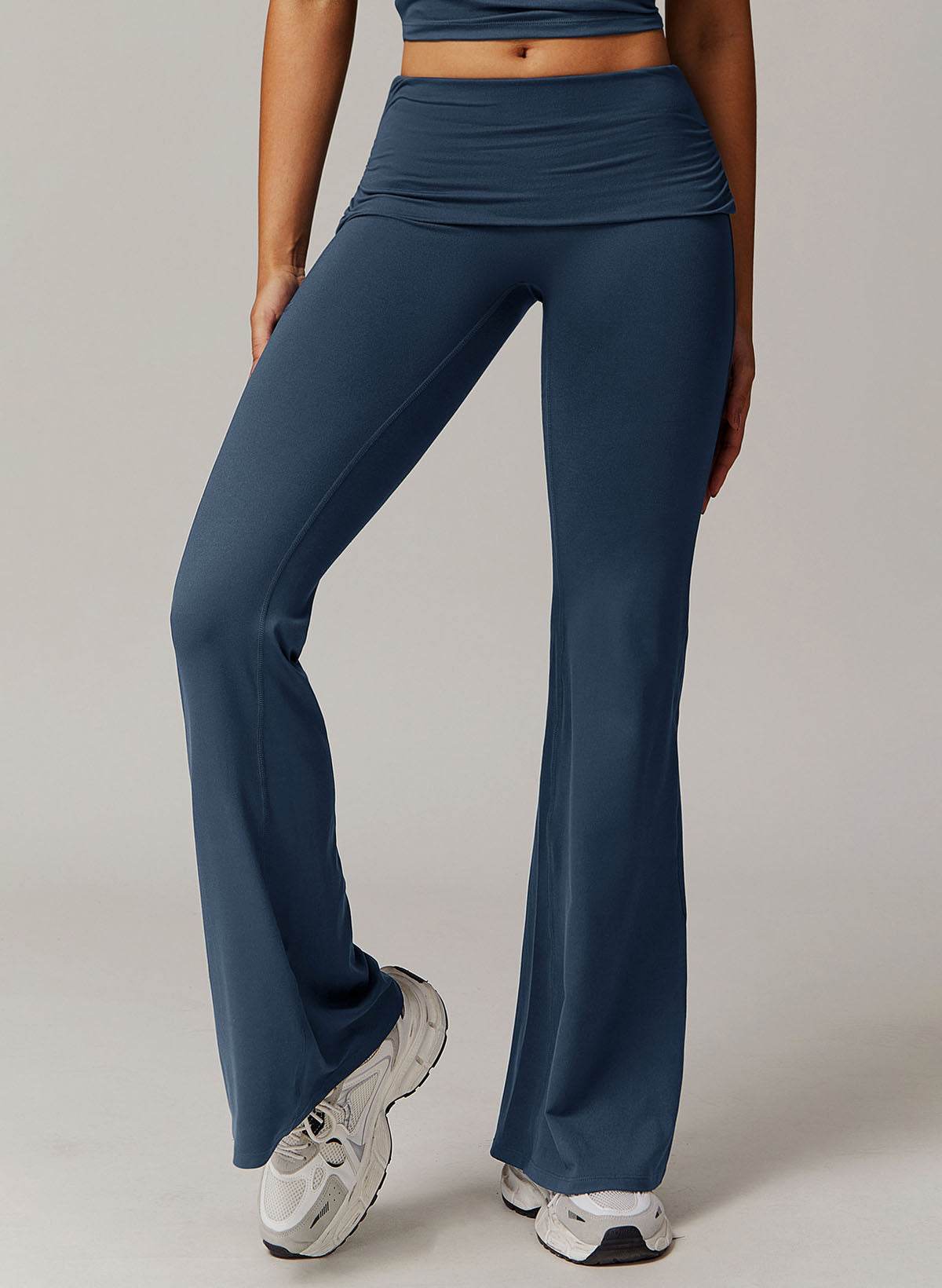 High Waisted Tummy Control Wide Leg Flare Fitness Pants