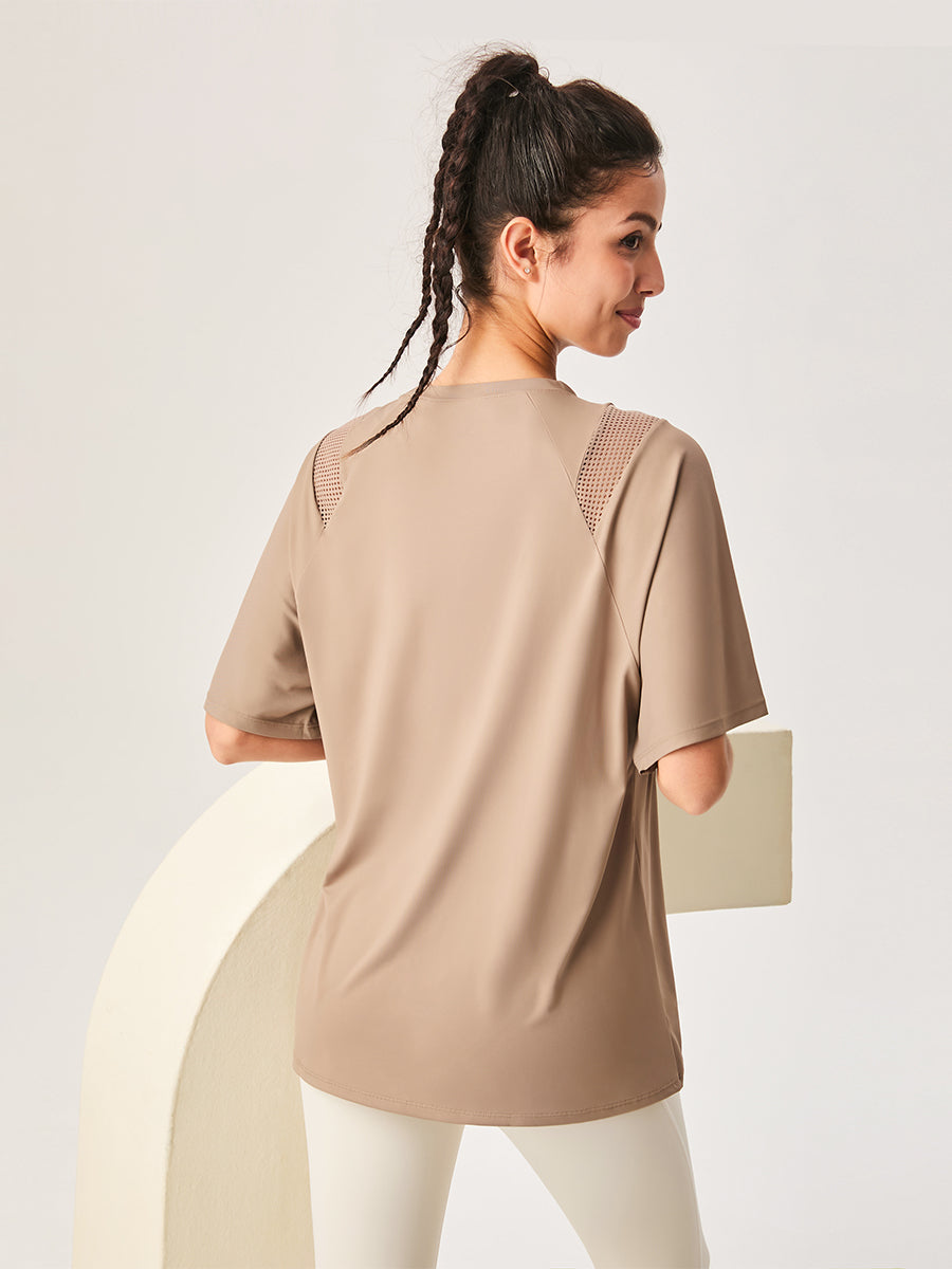 Mesh Short Sleeved Sports Loose T-Shirt