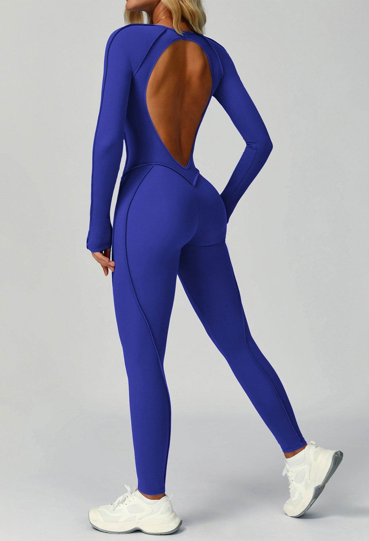 Long Sleeve Backless Yoga One Piece Jumpsuits