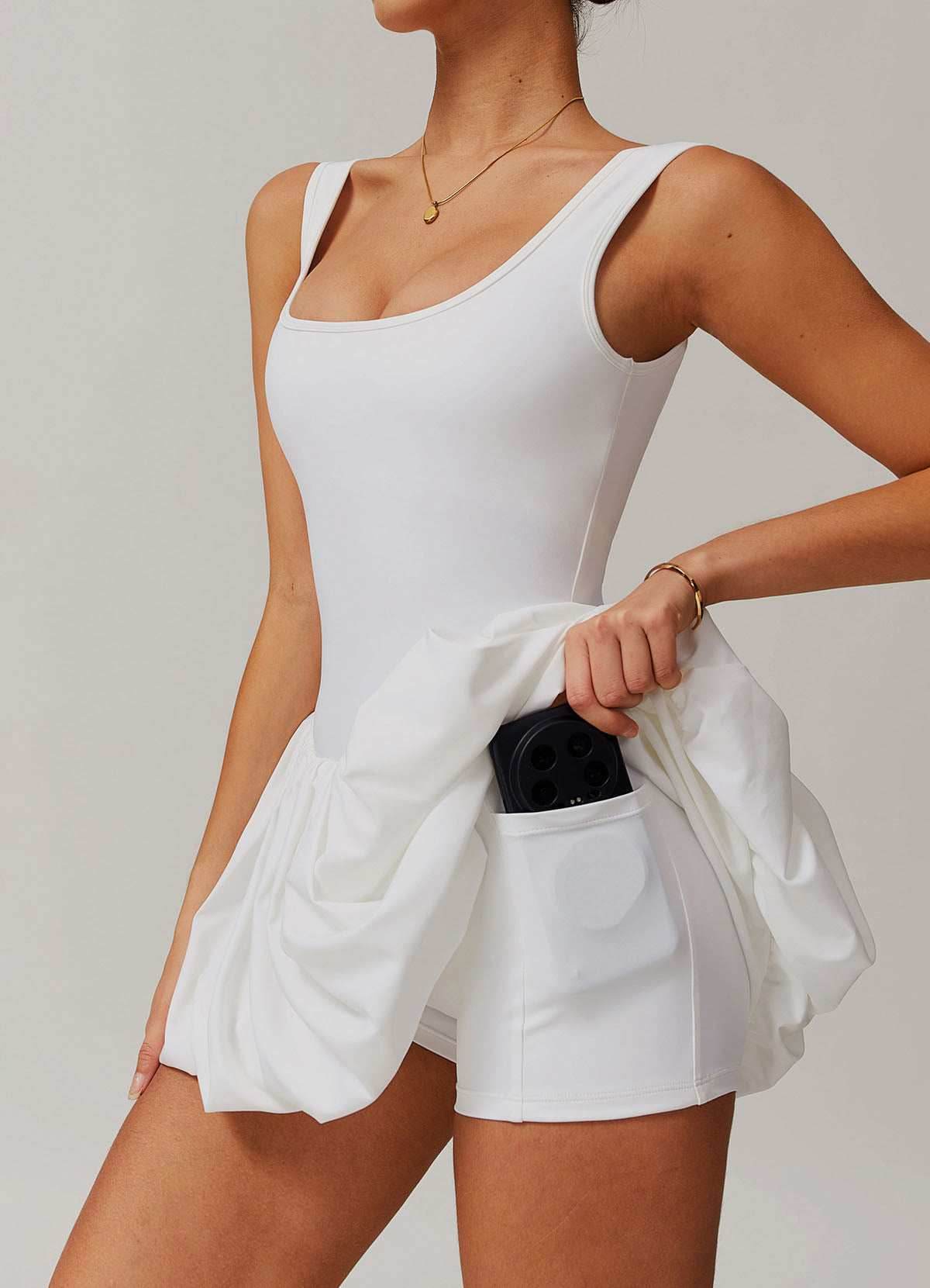 Athletic Tennis Dress With Pocket