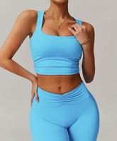 Low Square Neck Cropped Yoga Tank Top