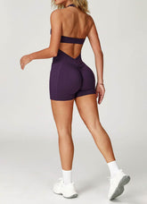 Active Romper Workout Jumpsuit with Pockets