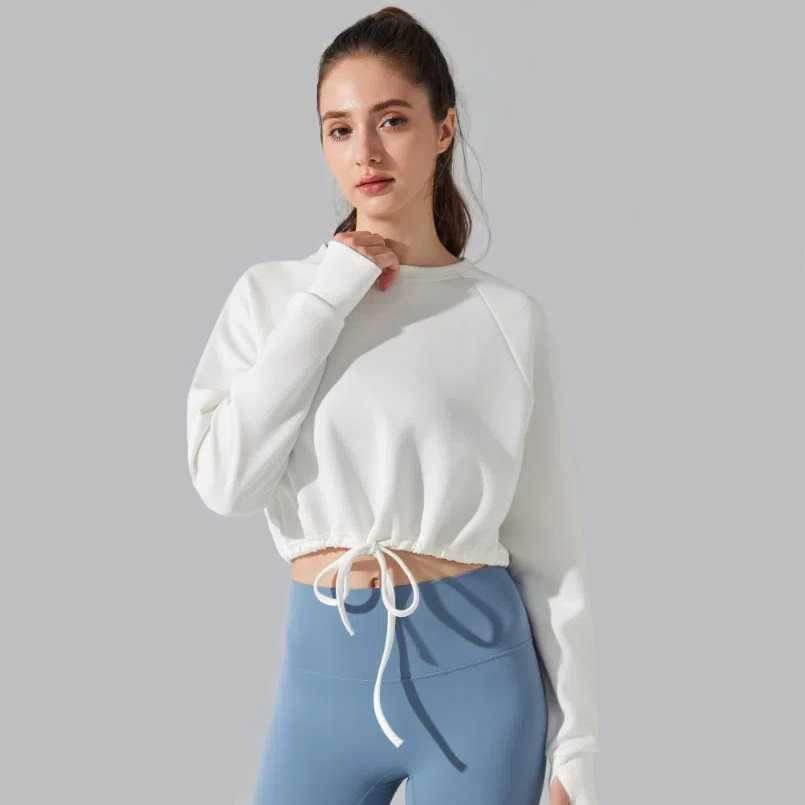 Cropped Loose Workout Sweatshirt